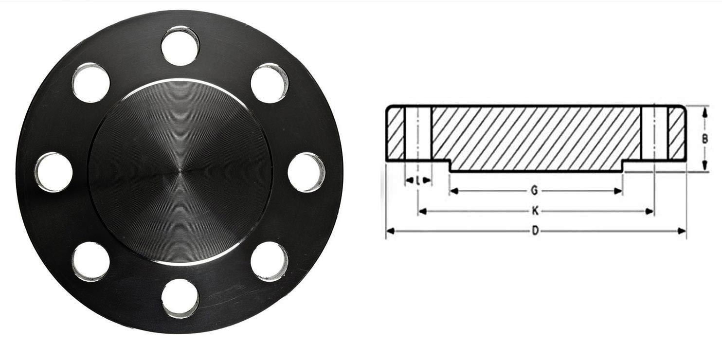 Carbon Steel Blind Flange Dimensions 碳钢盲法兰尺寸