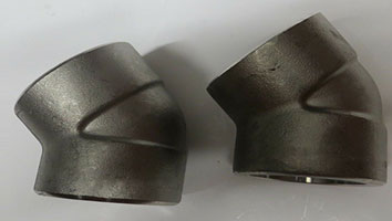 1 1/2英寸，ASME B16.11，SOKET焊接，6000级，A105，碳钢45度SW弯头